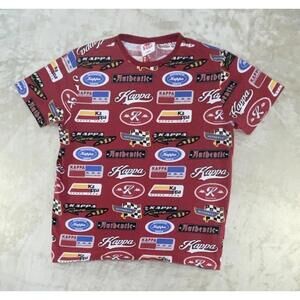 Kappa Authentic RIZER All Over Print Racing T-Shirt Red Size Large